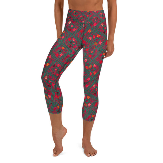 Rombos- Yoga Capri Leggings
